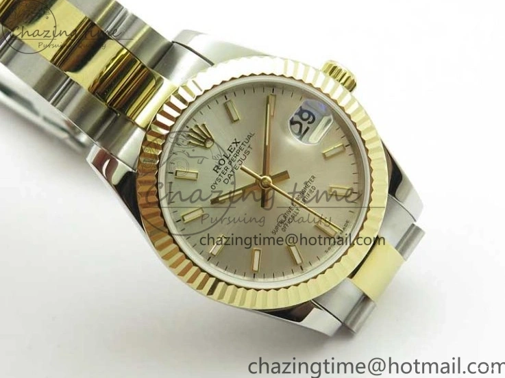 MiroTime 0506 Datejust 31mm 278273 SS YG BP Maker Best Edition Silver Sticks Markers Dial on SS YG Oyster Bracelet QuickDry 2712